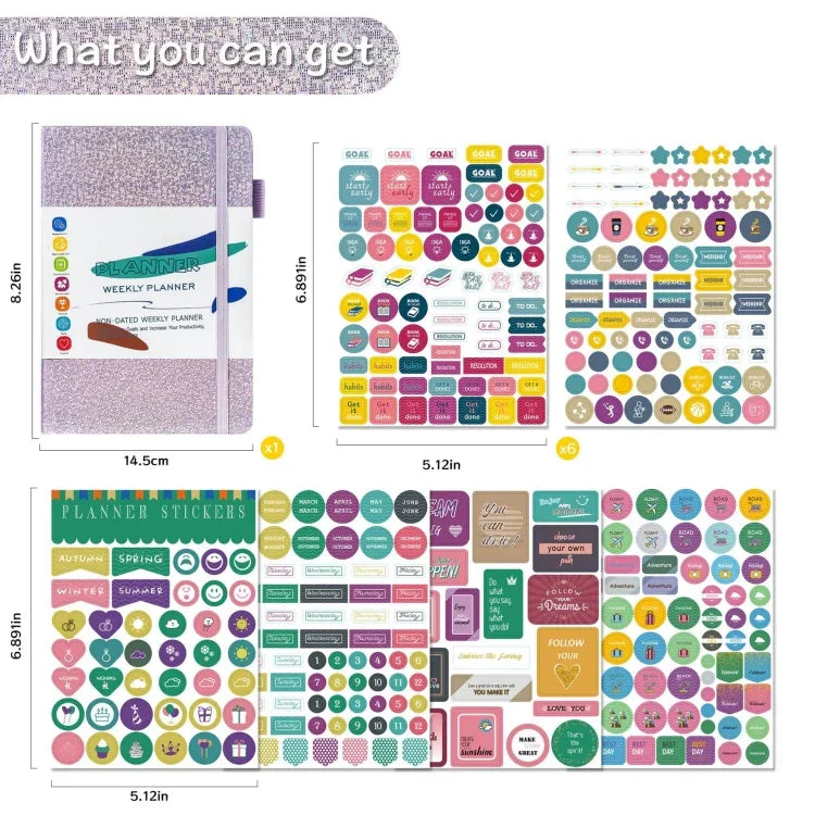 A5 Starry Sky Undated Planner Journal Financial Notebook - Shello's Creative Boutique