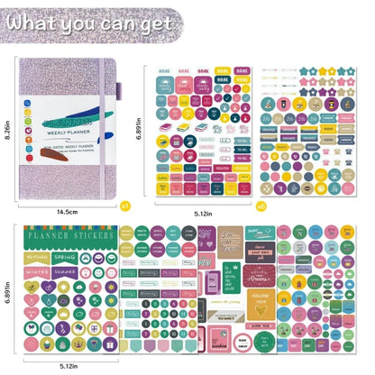 A5 Starry Sky Undated Planner Journal Financial Notebook - Shello's Creative Boutique