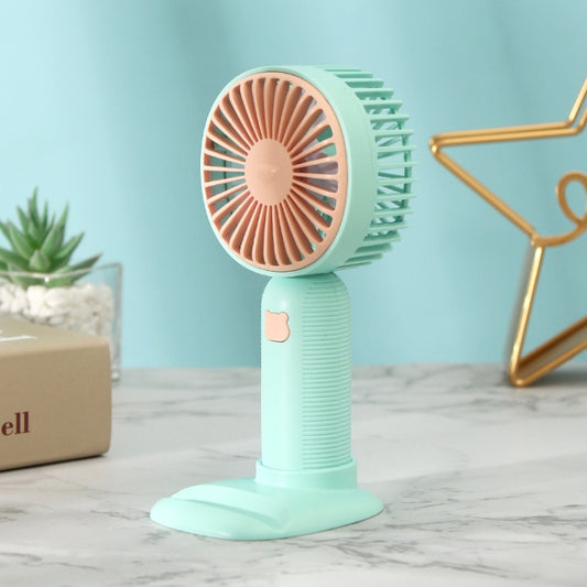 Handheld Mini Pocket Fan - Portable USB Rechargeable Fan with Phone Stand Base