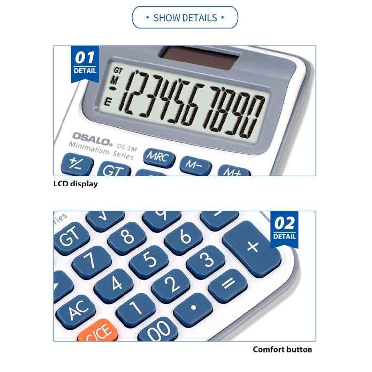 OSALO 10-digit LCD Screen Solar Dual Desktop Calculator Mini Student - Shello's Creative Boutique