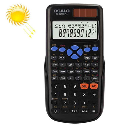 OSALO OS-82MS Pro 240 Functions LCD Screen Solar Dual Power Supply Plug-in Teaching Calculator