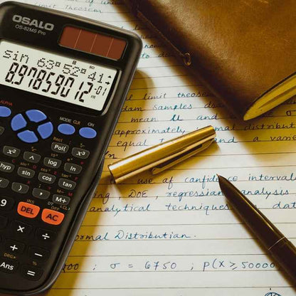 OSALO OS-82MS Pro 240 Functions LCD Screen Solar Dual Power Supply Plug-in Teaching Calculator