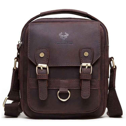 HUMERPAUL Retro Leather Crossbody Bag – Rugged Utility Meets Refined Style - Shello's Creative Boutique