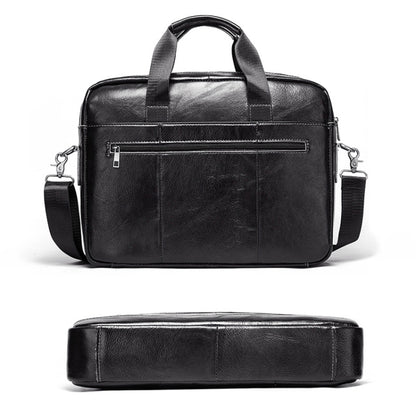 HUMERPAUL Men Leather Meter Bag Retro Messenger Bag Handbag Shoulder Bag, MH509 (Black), MH509 (Brown) - Shello's Creative Boutique