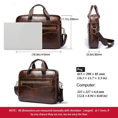 HUMERPAUL Men Leather Meter Bag Retro Messenger Bag Handbag Shoulder Bag - Shello's Creative Boutique