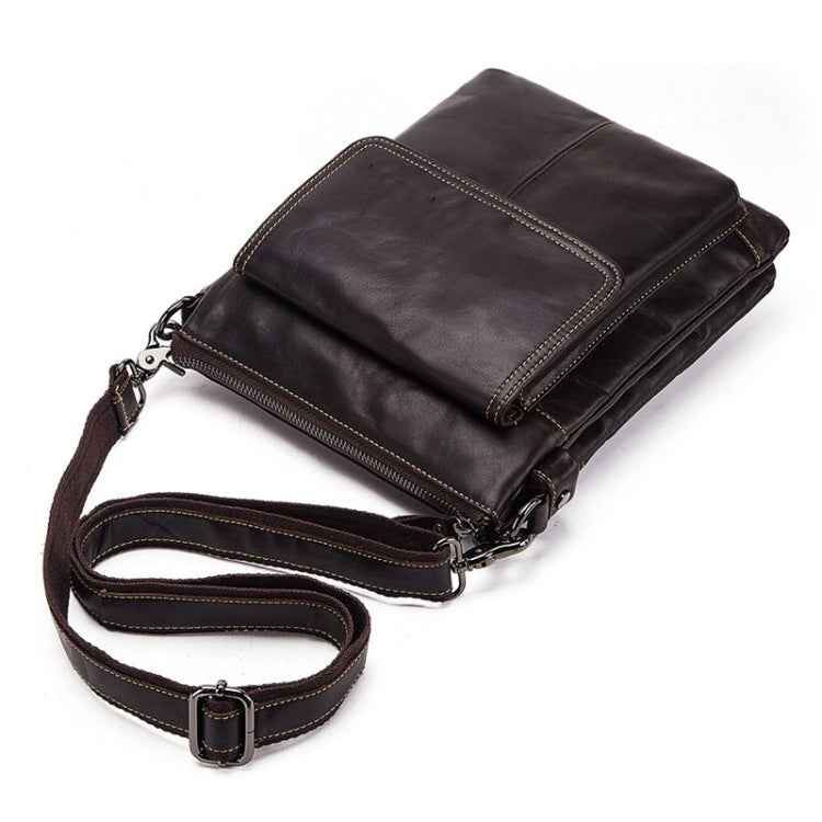 HUMERPAUL Men Crossbody Bag Retro Simple Backpack Leather Shoulder Bag