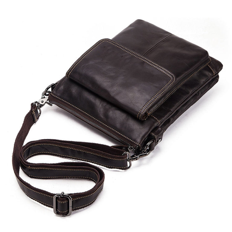HUMERPAUL Men Crossbody Bag Retro Simple Backpack Leather Shoulder Bag, MH553 (Dark Brown), MH553 (Yellow Brown) - Shello's Creative Boutique