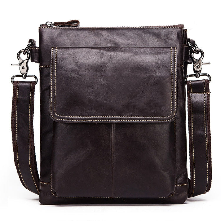 HUMERPAUL Men Crossbody Bag Retro Simple Backpack Leather Shoulder Bag, MH553 (Dark Brown), MH553 (Yellow Brown) - Shello's Creative Boutique