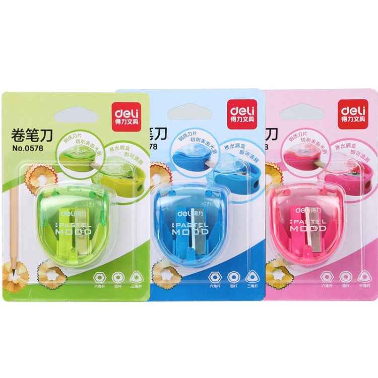 Deli 0578 Mini Cute Non-slip Pencil Sharpener Children Pencil Sharpener