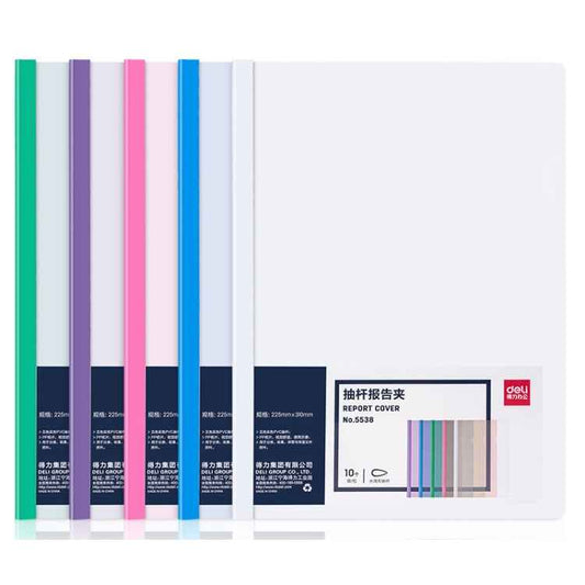 10pcs Deli 5538 File Folder Insert A4 File Drawer Folder Transparent Cover