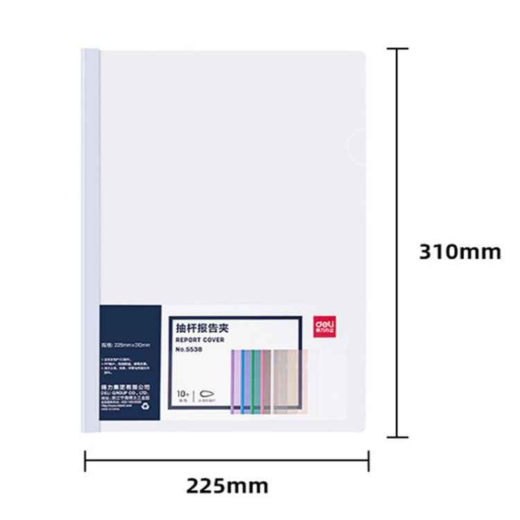 10pcs Deli 5538 File Folder Insert A4 File Drawer Folder Transparent Cover
