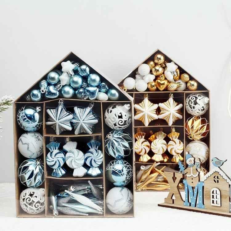 73pcs/Set Christmas Tree Decoration Pendant Painted Christmas Ball - Shello's Creative Boutique