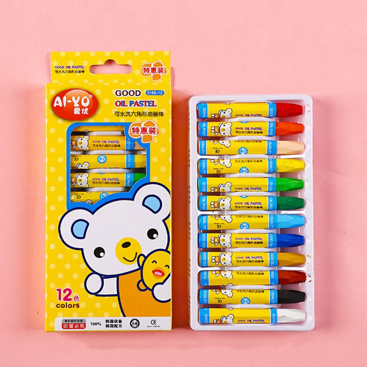 AIYO Washable Painting Crayons Childrens Oil Paint Stick Set, 12 Colors, 18 Colors, 24 Colors, 36 Colors - Shello's Creative Boutique