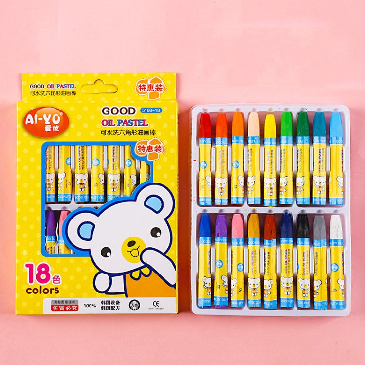 AIYO Washable Painting Crayons Childrens Oil Paint Stick Set, 12 Colors, 18 Colors, 24 Colors, 36 Colors - Shello's Creative Boutique