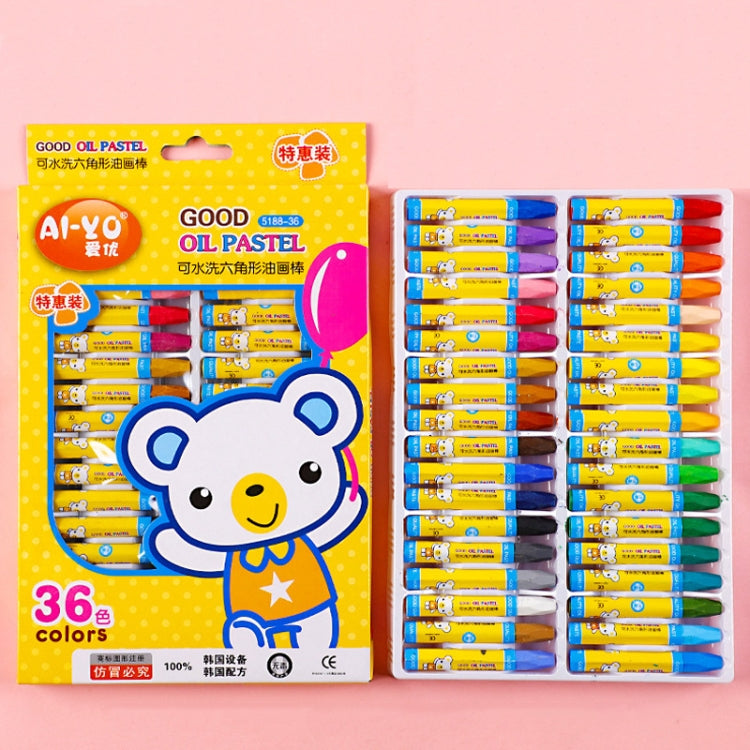 AIYO Washable Painting Crayons Childrens Oil Paint Stick Set, 12 Colors, 18 Colors, 24 Colors, 36 Colors - Shello's Creative Boutique
