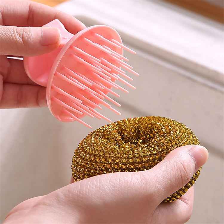 Removable Cleaning Wire Ball Kitchen Pot And Dish Brush