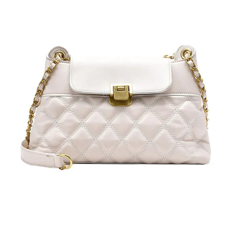 Rhombic Lattice Chain Women Bag Small Fragrant Style Versatile Crossbody Single Shoulder Bag - Shello's Creative Boutique