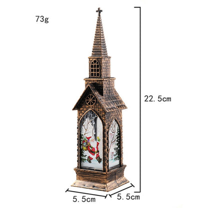 Christmas Church Shape LED Night Light - Electronic Candle Decoration - Shello's Creative Boutique