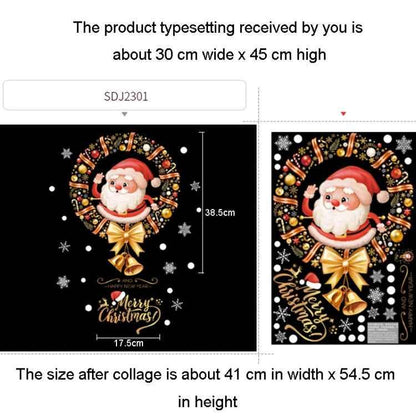 30x45cm Christmas Static Wall Stickers Glass Window Christmas Decoration Poster - Shello's Creative Boutique