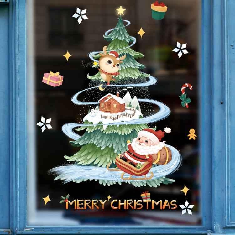 30x45cm Christmas Static Wall Stickers Glass Window Christmas Decoration Poster - Shello's Creative Boutique