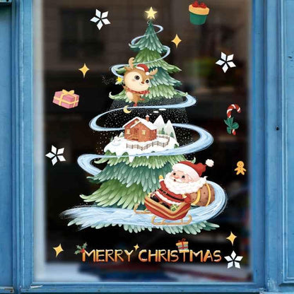 30x45cm Christmas Static Wall Stickers Glass Window Christmas Decoration Poster - Shello's Creative Boutique