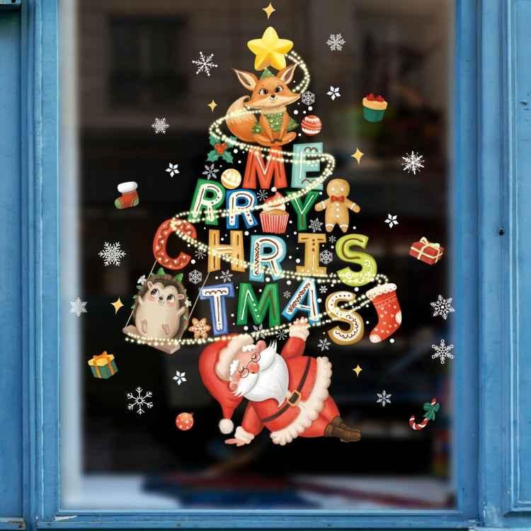 30x45cm Christmas Static Wall Stickers Glass Window Christmas Decoration Poster - Shello's Creative Boutique