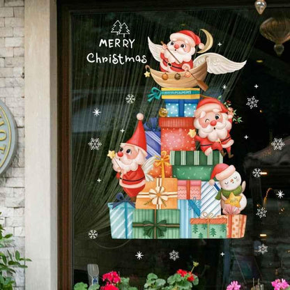30x45cm Christmas Static Wall Stickers Glass Window Christmas Decoration Poster - Shello's Creative Boutique