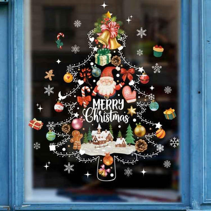 30x45cm Christmas Static Wall Stickers Glass Window Christmas Decoration Poster - Shello's Creative Boutique