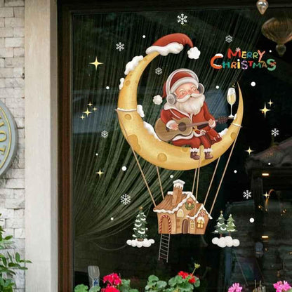 30x45cm Christmas Static Wall Stickers Glass Window Christmas Decoration Poster - Shello's Creative Boutique