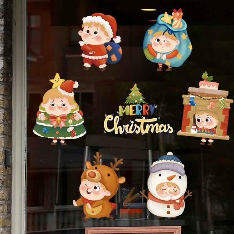 30x45cm Christmas Static Wall Stickers Glass Window Christmas Decoration Poster - Shello's Creative Boutique