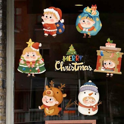 30x45cm Christmas Static Wall Stickers Glass Window Christmas Decoration Poster - Shello's Creative Boutique