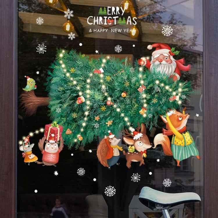 30x45cm Christmas Static Wall Stickers Glass Window Christmas Decoration Poster - Shello's Creative Boutique