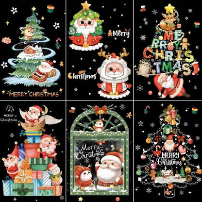 30x45cm Christmas Static Wall Stickers Glass Window Christmas Decoration Poster - Shello's Creative Boutique