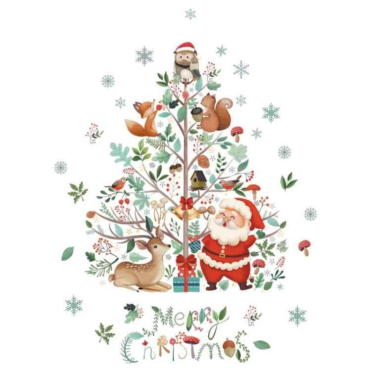 30x45cm Christmas Static Wall Stickers Glass Window Christmas Decoration Poster - Shello's Creative Boutique
