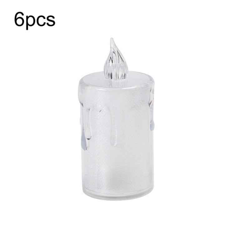 LED Transparent Glowing Candle Lights Simulation Electronic Candle