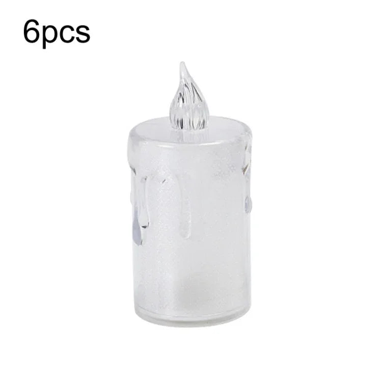 LED Transparent Glowing Candle Lights Simulation Electronic Candle - Shello's Creative Boutique