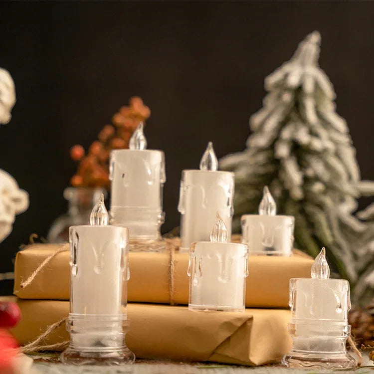 LED Transparent Glowing Candle Lights Simulation Electronic Candle - Shello's Creative Boutique