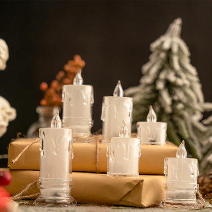 LED Transparent Glowing Candle Lights Simulation Electronic Candle - Shello's Creative Boutique
