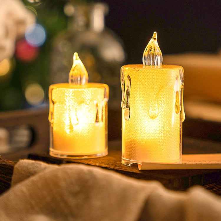 LED Transparent Glowing Candle Lights Simulation Electronic Candle
