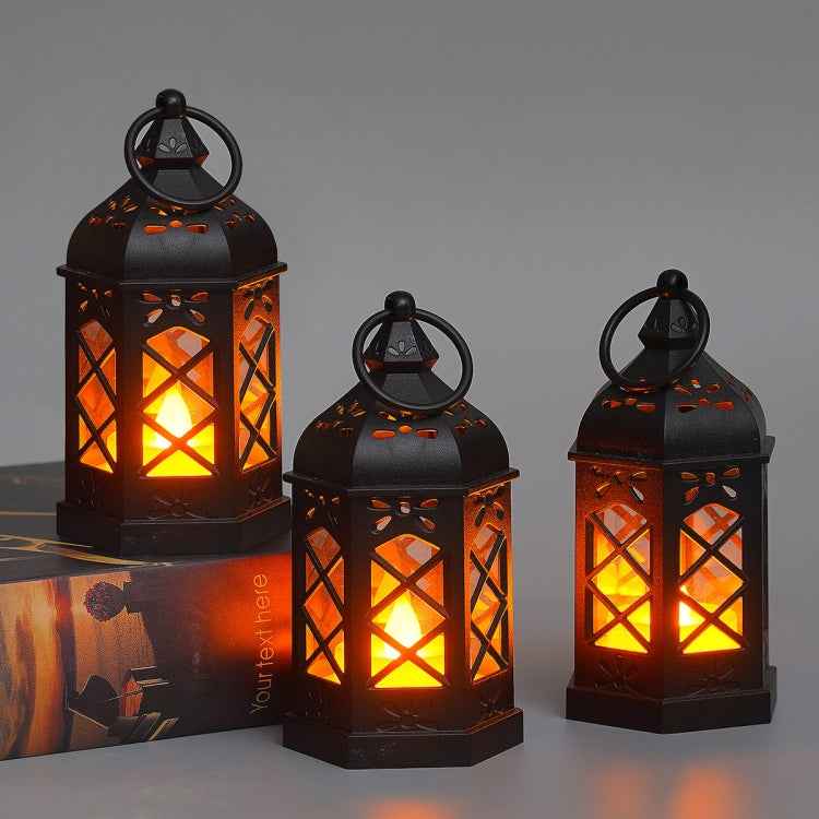 LED Electronic Candle Light Portable Lamp Wind Lamp Retro Decorative Lights