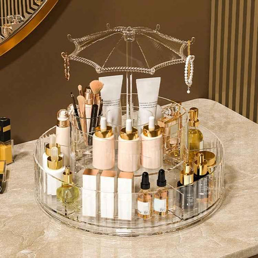 Cosmetic Storage Box Large Capacity Rotating Brush Tube - Shello's Creative Boutique