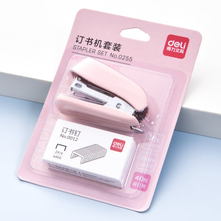 Deli  Macaron Color Stapler + 640 Staples Set Small Mini Stapler Stationery - Shello's Creative Boutique