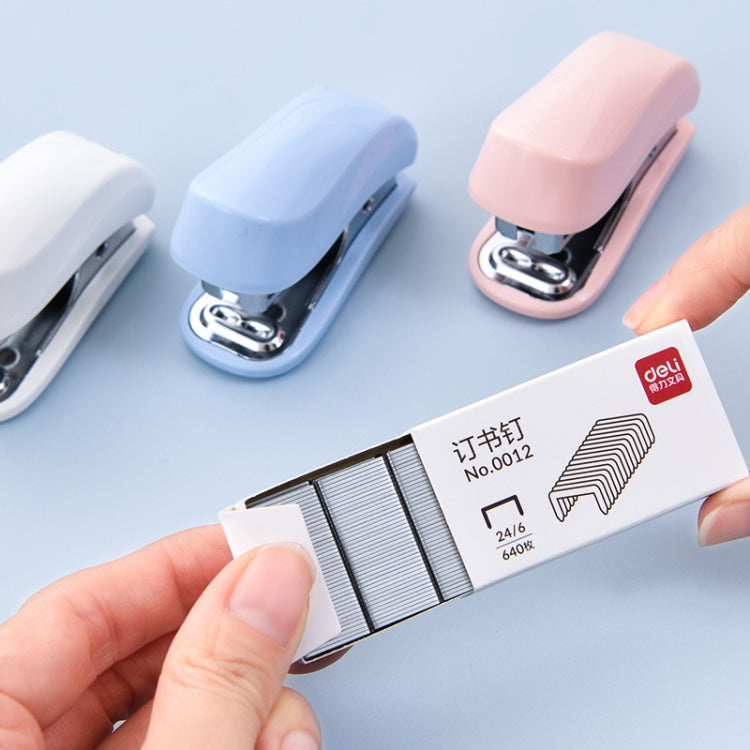 Deli  Macaron Color Stapler + 640 Staples Set Small Mini Stapler Stationery - Shello's Creative Boutique