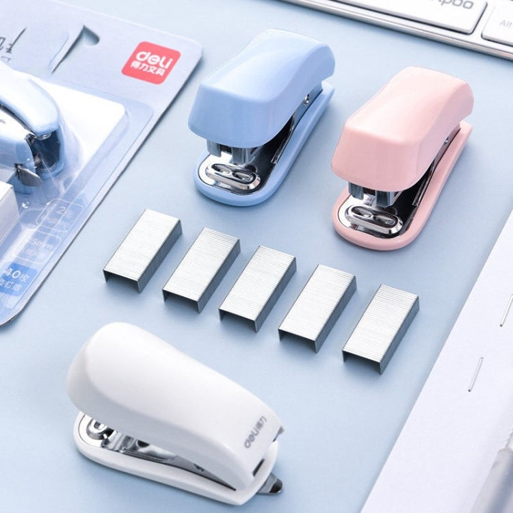 Deli  Macaron Color Stapler + 640 Staples Set Small Mini Stapler Stationery - Shello's Creative Boutique