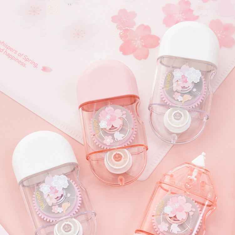 Deli  5mm x 8m Cherry Blossom Correction Tape Cute Portable Corrector Stationery