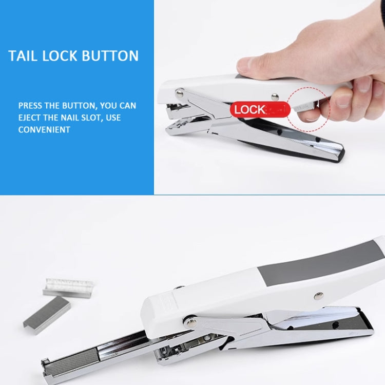 Deli  Labor-saving Stapler NO.12 Handheld Stapler Papers Stapling Machine, 0329 Black, 0329 Black With 1000 Staples, 0329 White, 0329 White With 1000 Staples - Shello's Creative Boutique
