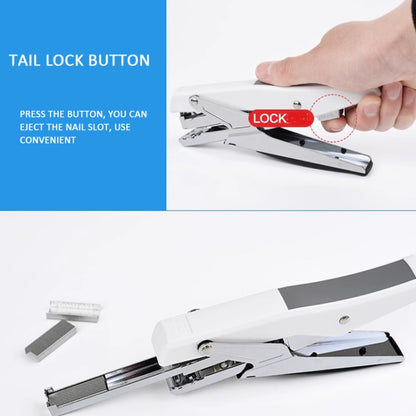 Deli  Labor-saving Stapler NO.12 Handheld Stapler Papers Stapling Machine, 0329 Black, 0329 Black With 1000 Staples, 0329 White, 0329 White With 1000 Staples - Shello's Creative Boutique