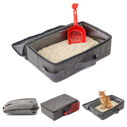 Foldable Oxford Cloth Portable Cat Litter Box Pet Bag