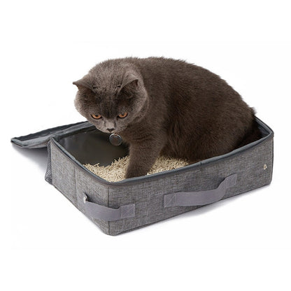 Foldable Oxford Cloth Portable Cat Litter Box Pet Bag