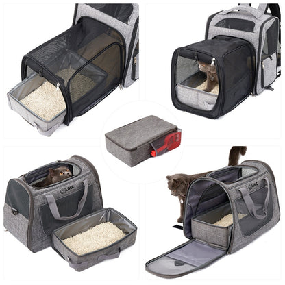 Foldable Oxford Cloth Portable Cat Litter Box Pet Bag